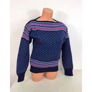 Handknit Wool Sweater Made in Vermont Womens XS